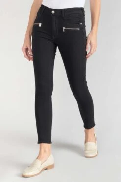LE TEMPS DES CERISES Dado Pulp Slim Taille Haute 7/8ème Jeans Noir N°0