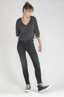 LE TEMPS DES CERISES Pulp Slim 7/8ème Jeans Noir N°1 -Le Temps Des Cerises 211 jfrpulp00w1161 0403 imaged4