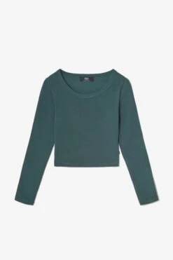 LE TEMPS DES CERISES Crop Top Virginiagi Vert Bouteille
