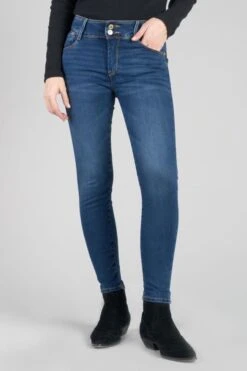 LE TEMPS DES CERISES Asti Ultra Pulp Slim Taille Haute 7/8ème Jeans Bleu N°2 -Le Temps Des Cerises 212 jfasti00w1265 3001 imaged4