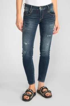 LE TEMPS DES CERISES Sib Pulp Slim 7/8ème Jeans Destroy Vintage Bleu N°2