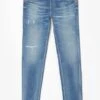 LE TEMPS DES CERISES Groov 700/11 Adjusted Jeans Destroy Bleu N°4 -Le Temps Des Cerises 212 jhr711grow1293 3001 image3