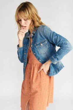 LE TEMPS DES CERISES Veste En Jeans Lilly Bleu -Le Temps Des Cerises 221 flilly00w3043 3001 imaged2