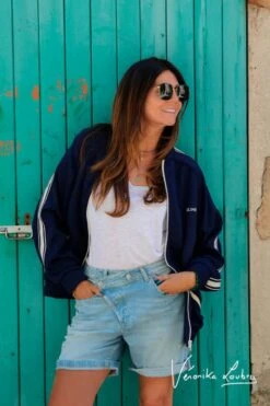 LE TEMPS DES CERISES Bermuda Mary En Jeans Bleu By Véronika Loubry