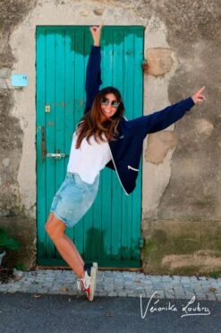 LE TEMPS DES CERISES Bermuda Mary En Jeans Bleu By Véronika Loubry -Le Temps Des Cerises 221 jfmarybew1422ve 3001 imaged4