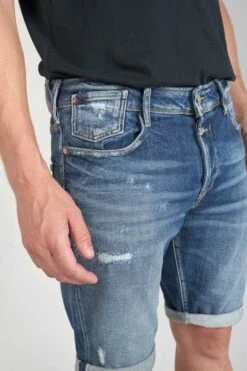LE TEMPS DES CERISES Bermuda Laredo En Jeans Bleu Foncé Destroy -Le Temps Des Cerises 221 jhlaredow1344 3001 imaged6