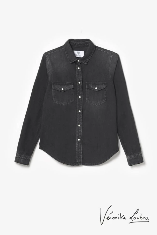LE TEMPS DES CERISES Chemise En Jeans Josy Noire By Véronika Loubry 5 LE TEMPS DES CERISES Chemise En Jeans Josy Noire By Véronika Loubry – Image 3