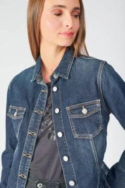 LE TEMPS DES CERISES Veste En Jeans Lilly Bleu Foncé -Le Temps Des Cerises 222 flilly00w3051 3001 imaged3