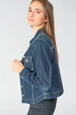 LE TEMPS DES CERISES Veste En Jeans Lilly Bleu Foncé -Le Temps Des Cerises 222 flilly00w3051 3001 imaged4