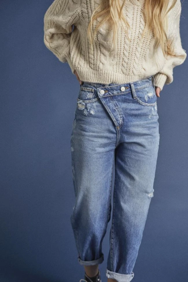 LE TEMPS DES CERISES Cosa Boyfit 7/8ème Jeans Destroy Bleu N°4 3 LE TEMPS DES CERISES Cosa Boyfit 7/8ème Jeans Destroy Bleu N°4