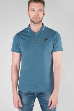 LE TEMPS DES CERISES Polo Aron Bleu Pétrole -Le Temps Des Cerises 222 haron00000000mc 4566 imaged6