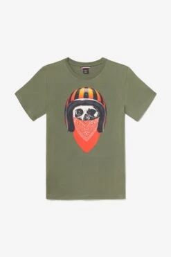 LE TEMPS DES CERISES T-shirt Veigar Kaki Imprimé -Le Temps Des Cerises 222 hveigar000000mc 9136 imaged8