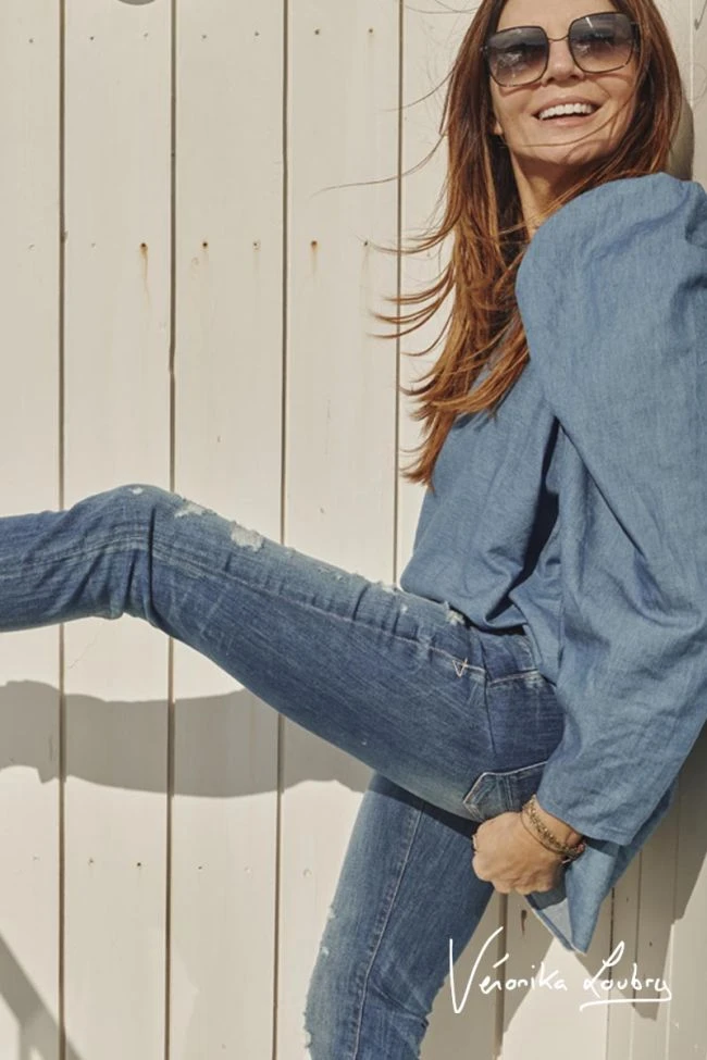 LE TEMPS DES CERISES 300/16 Slim By Véronika Loubry Jeans Bleu N°3 4 LE TEMPS DES CERISES 300/16 Slim By Véronika Loubry Jeans Bleu N°3 – Image 2