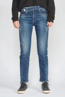 LE TEMPS DES CERISES Basic 400/17 Mom Taille Haute 7/8ème Jeans Destroy Bleu N°2 -Le Temps Des Cerises 222 jf417basw1400 3001 imaged2