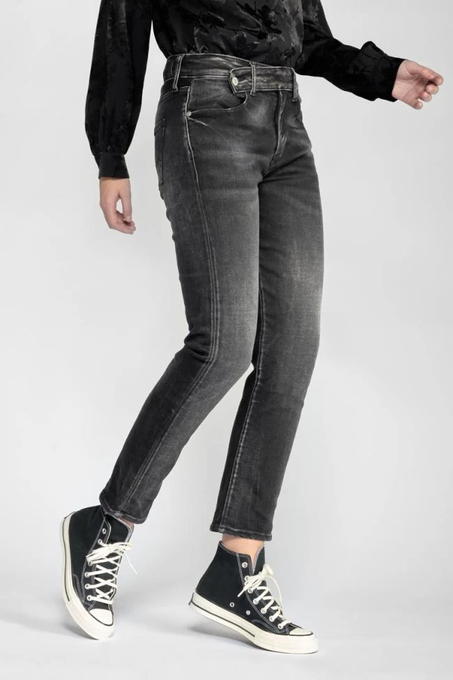LE TEMPS DES CERISES Basic 400/17 Mom Taille Haute 7/8ème Jeans Noir N°1 3 LE TEMPS DES CERISES Basic 400/17 Mom Taille Haute 7/8ème Jeans Noir N°1