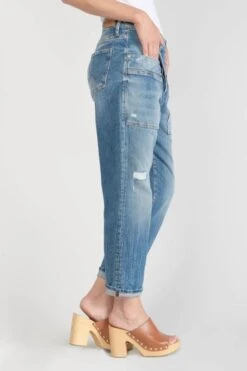 LE TEMPS DES CERISES Cosy Pocket Boyfit 7/8ème Jeans Destroy Bleu N°4 -Le Temps Des Cerises 222 jfcosypow1415 3001 imaged2