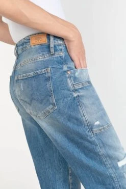 LE TEMPS DES CERISES Cosy Pocket Boyfit 7/8ème Jeans Destroy Bleu N°4 -Le Temps Des Cerises 222 jfcosypow1415 3001 imaged4