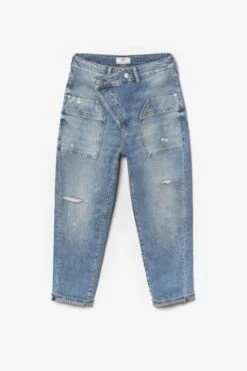 LE TEMPS DES CERISES Cosy Pocket Boyfit 7/8ème Jeans Destroy Bleu N°4 -Le Temps Des Cerises 222 jfcosypow1415 3001 imaged8