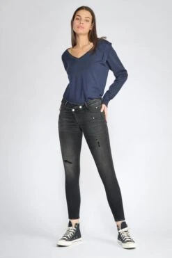 LE TEMPS DES CERISES Meteors Pulp Slim 7/8ème Jeans Noir N°1 -Le Temps Des Cerises 222 jfmeteorw9112 0001 imaged4