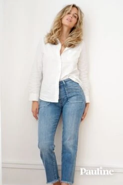 LE TEMPS DES CERISES COLLAB @PAULINETRRS Pablo Taille Haute 7/8ème Jeans Bleu N°4 -Le Temps Des Cerises 222 jfpricw9090nbpa 3001 imaged1