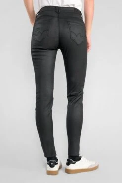 LE TEMPS DES CERISES Pulp Slim Taille Haute 7/8ème Jeans Enduit Noir N°0 -Le Temps Des Cerises 222 jfpulphcwcuir 0001 imaged3