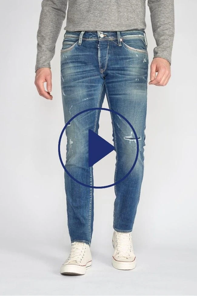 LE TEMPS DES CERISES Marvin 700/11 Adjusted Jeans Destroy Vintage Bleu N°2 4 LE TEMPS DES CERISES Marvin 700/11 Adjusted Jeans Destroy Vintage Bleu N°2 – Image 2