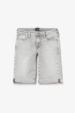 LE TEMPS DES CERISES Bermuda Jogg Lo Gris Clair Délavé