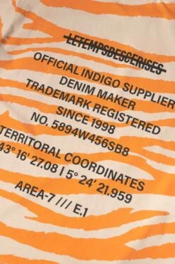 LE TEMPS DES CERISES T-shirt Zabrabo Zébré Beige Et Orange Imprimé -Le Temps Des Cerises 231 bzabrabo00000mc 0406 imaged1