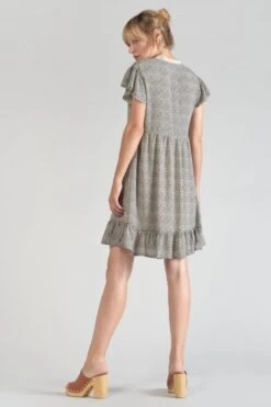 LE TEMPS DES CERISES Robe Aliette à Motif Beige Et Noir 10 LE TEMPS DES CERISES Robe Aliette à Motif Beige Et Noir -Le Temps Des Cerises 231 faliette00000mc 1004 imaged1