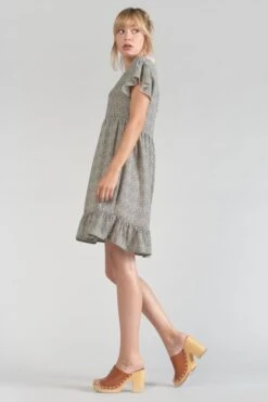 LE TEMPS DES CERISES Robe Aliette à Motif Beige Et Noir 12 LE TEMPS DES CERISES Robe Aliette à Motif Beige Et Noir -Le Temps Des Cerises 231 faliette00000mc 1004 imaged4