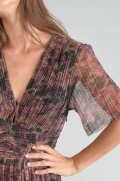 LE TEMPS DES CERISES Robe Longue Amiel Imprimée Irisée -Le Temps Des Cerises 231 famiel0000000mc 4107 imaged3