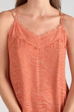 LE TEMPS DES CERISES Caraco Ayek En Jacquard Orange Corail -Le Temps Des Cerises 231 fayek0000000000 5225 imaged1