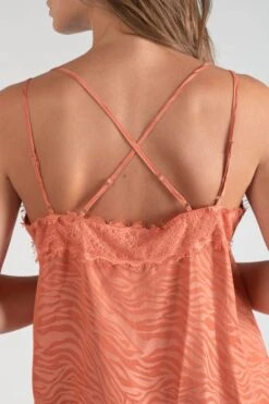 LE TEMPS DES CERISES Caraco Ayek En Jacquard Orange Corail -Le Temps Des Cerises 231 fayek0000000000 5225 imaged2