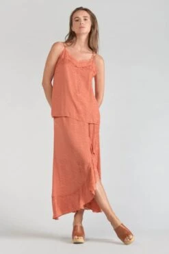 LE TEMPS DES CERISES Caraco Ayek En Jacquard Orange Corail -Le Temps Des Cerises 231 fayek0000000000 5225 imaged5