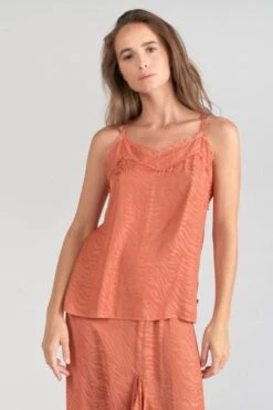 LE TEMPS DES CERISES Caraco Ayek En Jacquard Orange Corail -Le Temps Des Cerises 231 fayek0000000000 5225 imaged6