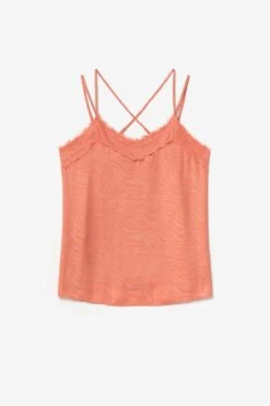 LE TEMPS DES CERISES Caraco Ayek En Jacquard Orange Corail -Le Temps Des Cerises 231 fayek0000000000 5225 imaged8