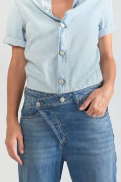 LE TEMPS DES CERISES Combinaison Pantalon Cozette En Jeans Bleu -Le Temps Des Cerises 231 fcozettew3042 3001 imaged1