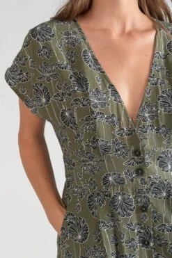 LE TEMPS DES CERISES Robe Longue Croft Kaki à Motif Fleuri 10 LE TEMPS DES CERISES Robe Longue Croft Kaki à Motif Fleuri -Le Temps Des Cerises 231 fcroft0000000mc 9071 imaged1