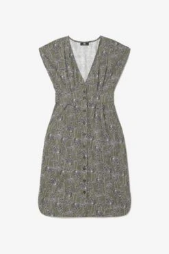 LE TEMPS DES CERISES Robe Longue Croft Kaki à Motif Fleuri 13 LE TEMPS DES CERISES Robe Longue Croft Kaki à Motif Fleuri -Le Temps Des Cerises 231 fcroft0000000mc 9071 imaged8