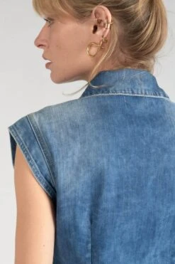 LE TEMPS DES CERISES Robe Diderot En Jeans Bleu -Le Temps Des Cerises 231 fdiderotw3041 3001 imaged2