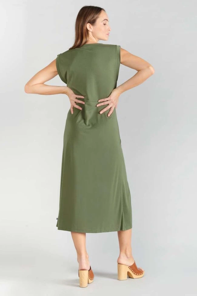 LE TEMPS DES CERISES Robe Longue Gana Kaki 4 LE TEMPS DES CERISES Robe Longue Gana Kaki – Image 2