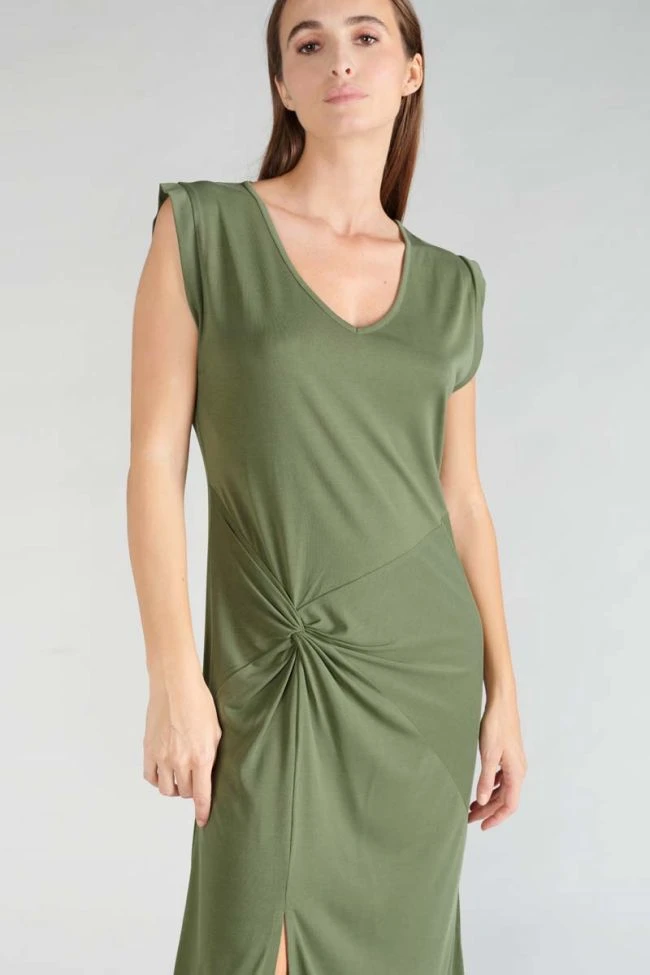 LE TEMPS DES CERISES Robe Longue Gana Kaki 7 LE TEMPS DES CERISES Robe Longue Gana Kaki – Image 5