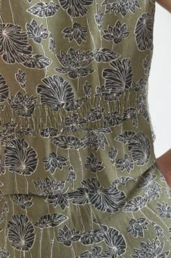 LE TEMPS DES CERISES Gilet Gish Kaki à Motif Fleuri -Le Temps Des Cerises 231 fgish00000000sm 9071 imaged6