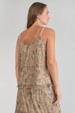 LE TEMPS DES CERISES Caraco Kava Doré à Motif Fleuri -Le Temps Des Cerises 231 fkava0000000000 2016 imaged1