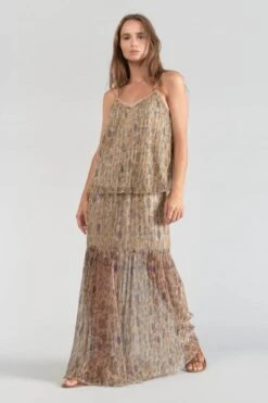 LE TEMPS DES CERISES Caraco Kava Doré à Motif Fleuri -Le Temps Des Cerises 231 fkava0000000000 2016 imaged5