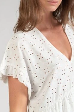 LE TEMPS DES CERISES Robe Lia Ajourée Blanche -Le Temps Des Cerises 231 flia000000000mc 1001 imaged1