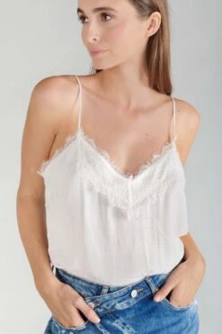 LE TEMPS DES CERISES Body Caraco Luiss En Jacquard écru -Le Temps Des Cerises 231 fluiss0000000sm 1132 imaged4