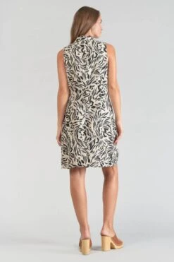 LE TEMPS DES CERISES Robe En Lin Mélangé Muna à Motif Animalier -Le Temps Des Cerises 231 fmuna00000000sm 0406 imaged4