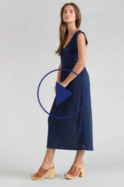 LE TEMPS DES CERISES Robe Longue Nata Bleu Marine -Le Temps Des Cerises 231 fnata00000000sm 3221 image3 1