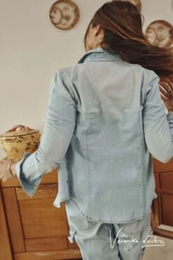 LE TEMPS DES CERISES Chemise En Jeans Nude Bleue By Véronika Loubry -Le Temps Des Cerises 231 fnude000w1313ve 3001 imaged1